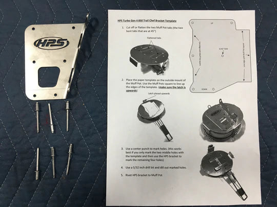 HPS - Trail Chef Muff Pot BRACKET ONLY, Ski-Doo GEN4 Factory TURBO